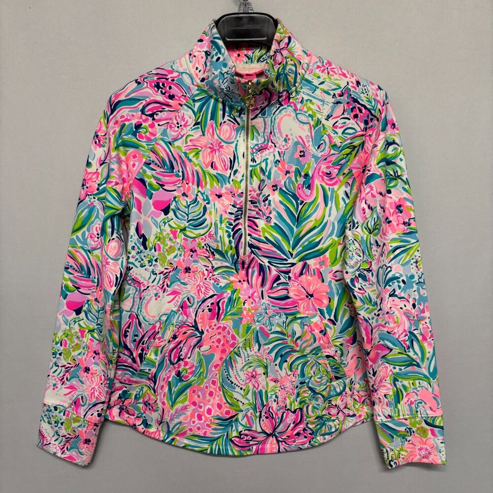 Lilly Pulitzer 1/2 Zip Skipper Popover Pullover Sweatshirt Size Large D128 -5